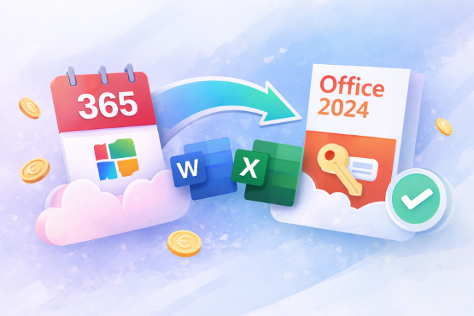 Byt från Microsoft 365 till Office 2024-licens med Word och Excel